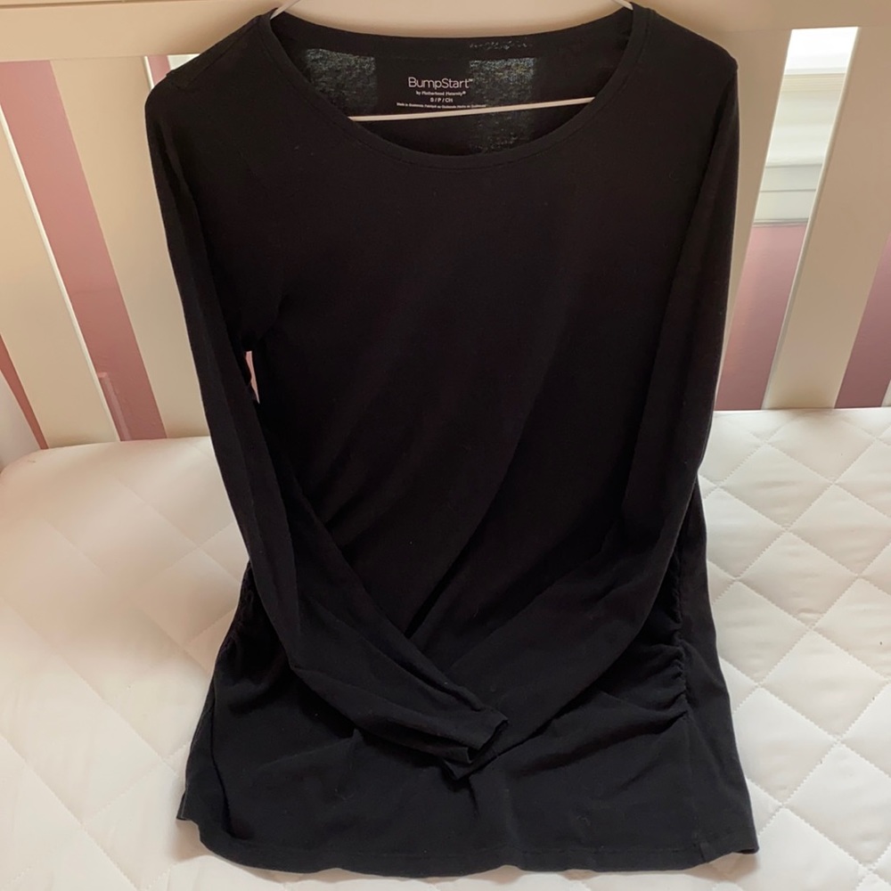 Motherhood Maternity Black Long Sleeve T-S…